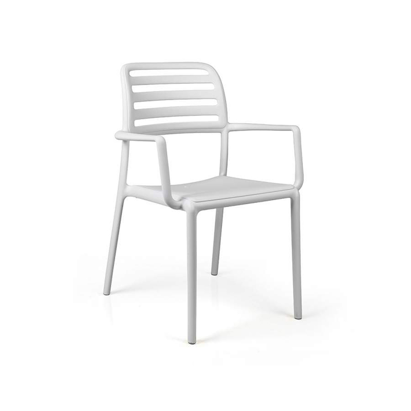 Costa 扶手餐椅（Bianco微光白）