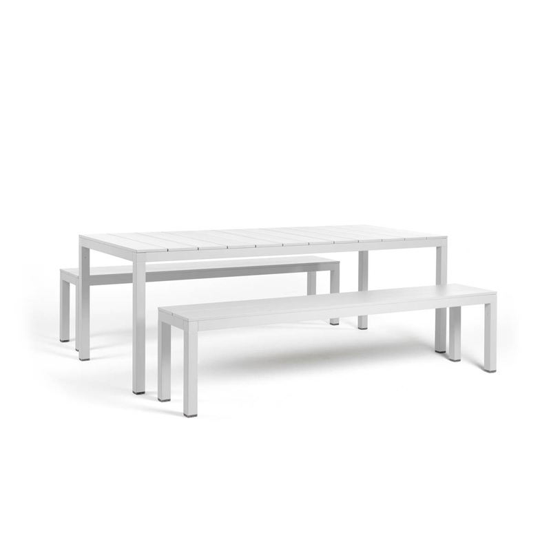 Set Rio Bench Alu（Bianco微光白）